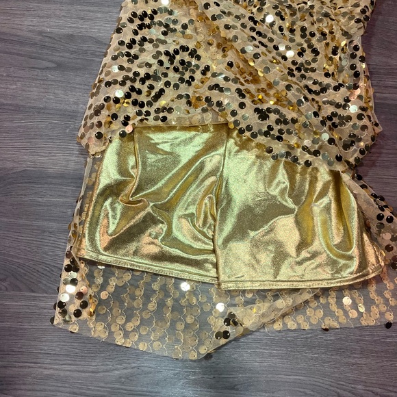 A Wish Come True Gold Sequin Dance Costume - Picture 5 of 5